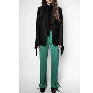 Zadig & Voltaire Chill J Capsule green lurex knit jogging pants